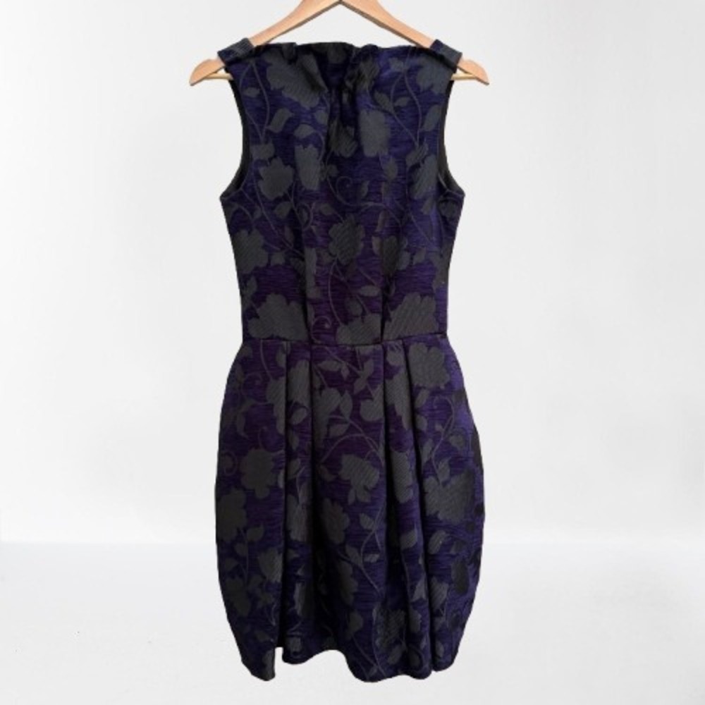 NEW Emporio Armani Runway Press Sample Purple Jacquard Dress RARE IT 40 US 4